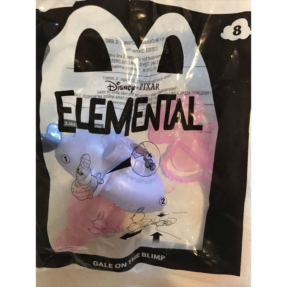 McDonald's 2023 Happy Meal Toy Elemental Disney  Toys #8 Gale On The Blimp New